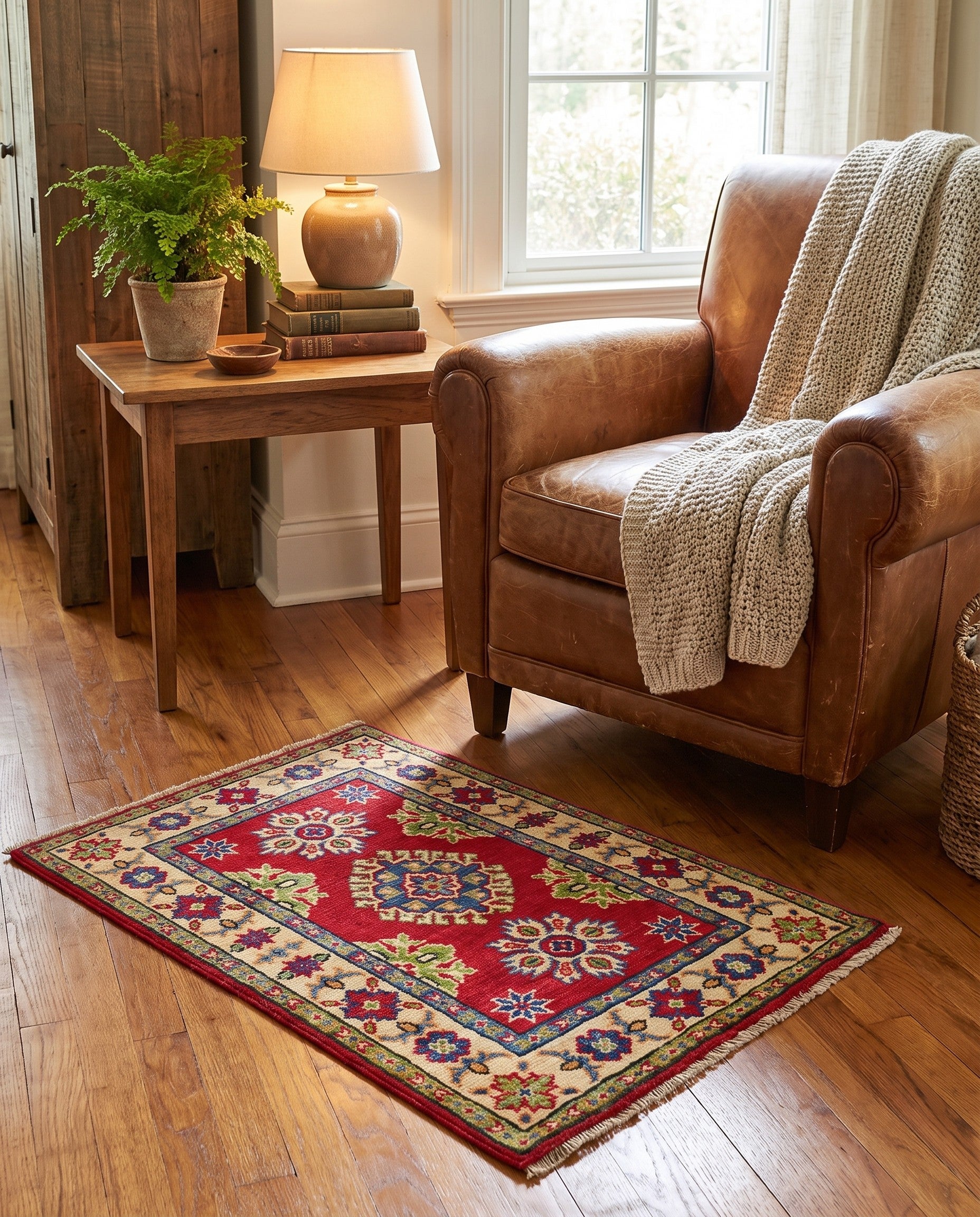 2' x 3' Hand Knotted Kazak Rug