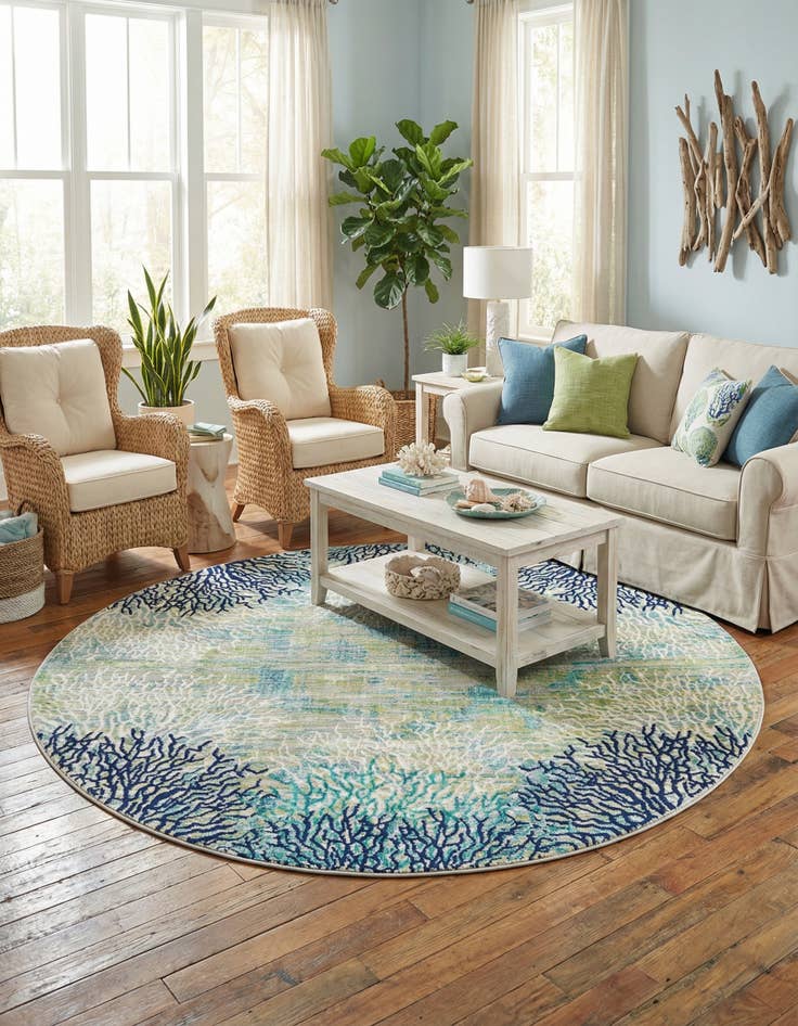 Detail image of 7' x 7' Ariel Round Rug