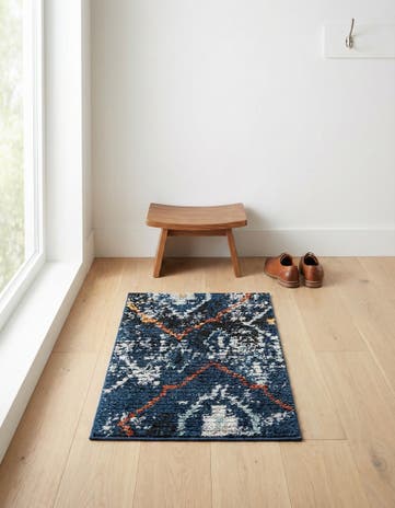 Navy Blue Morocco Rug