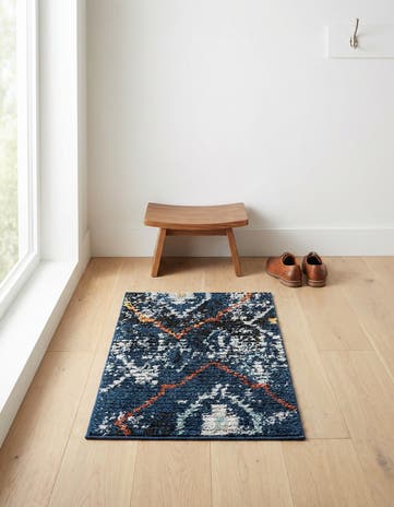 Navy Blue Morocco Rug