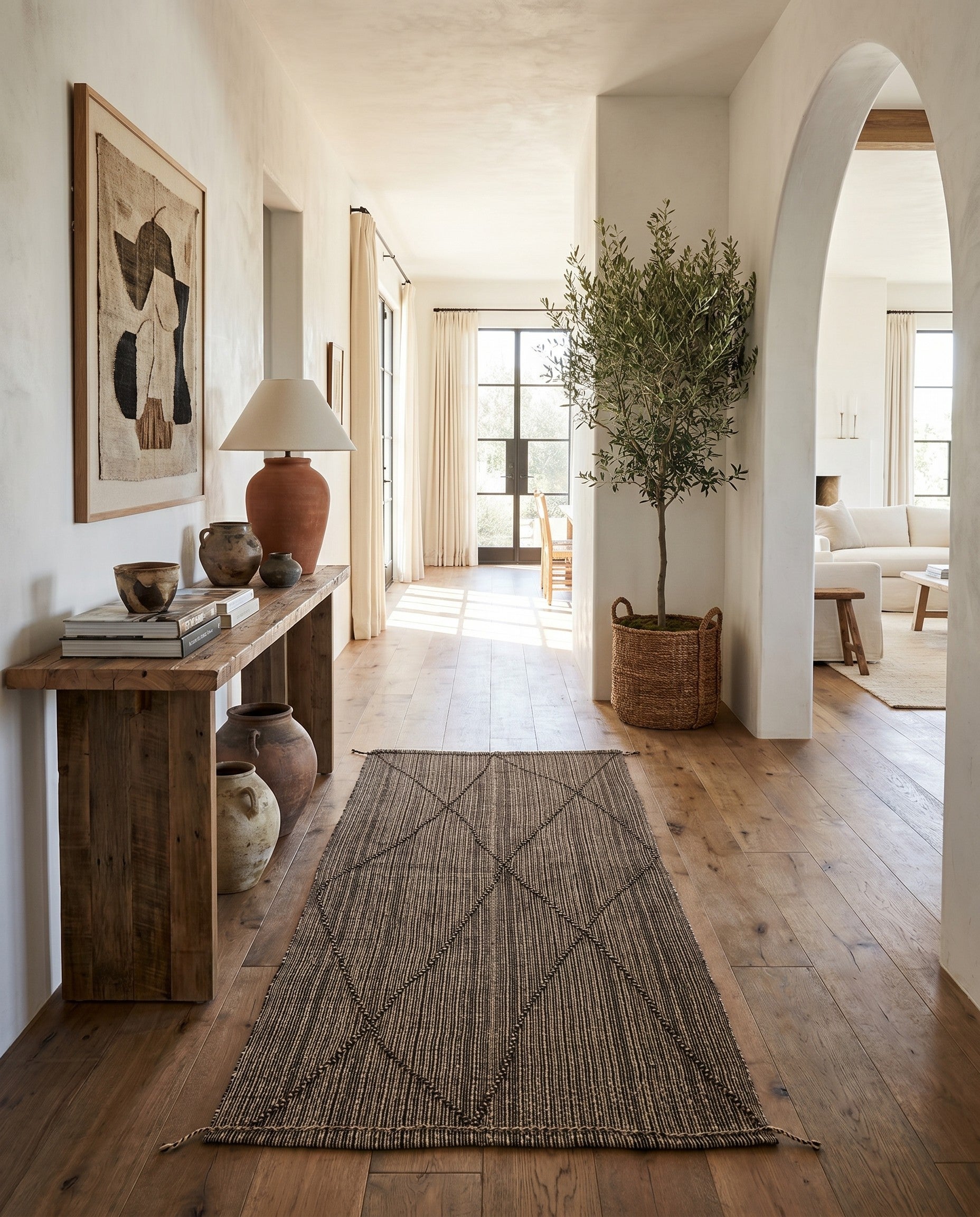 6' x 12' 2 Hand Knotted Moroccan Wool Runner Rug