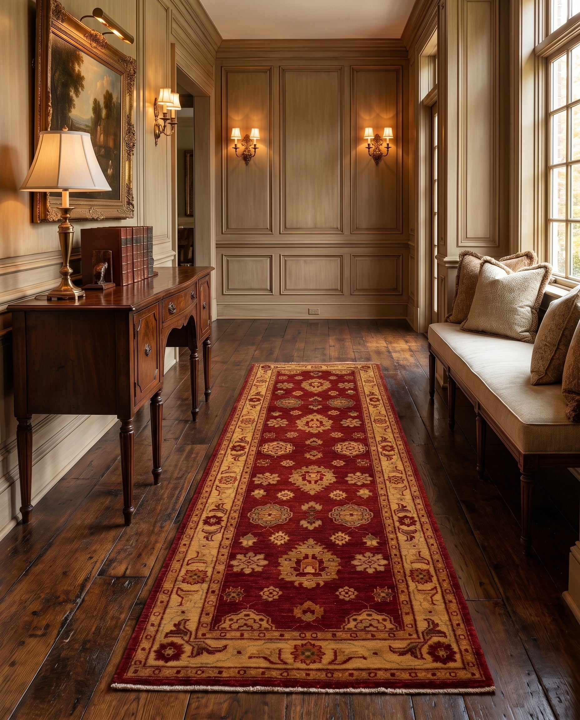 2' 7 x 7' 7 Hand Knotted Ziegler Runner Rug