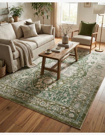 Paste Forest Green Madeline Vintage Rug