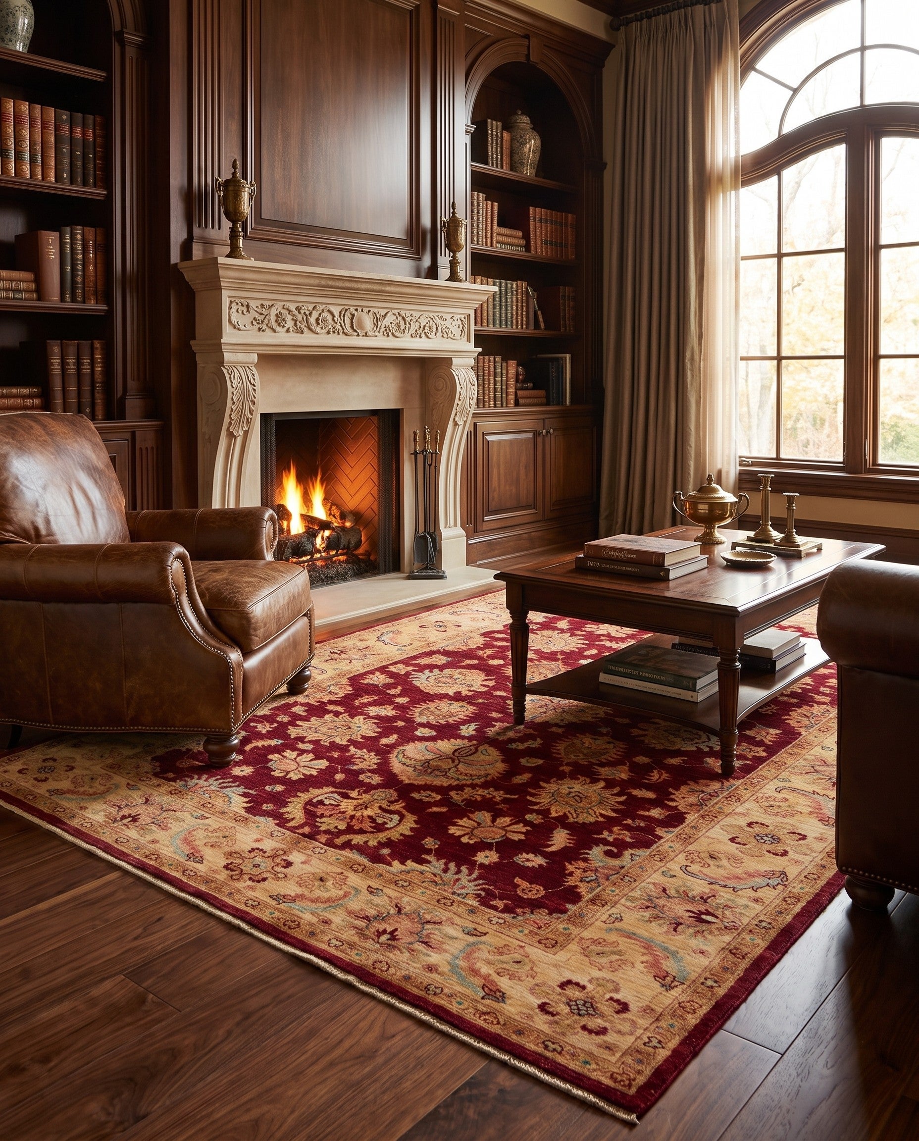 5' 8 x 7' 9 Hand Knotted Ziegler Rug