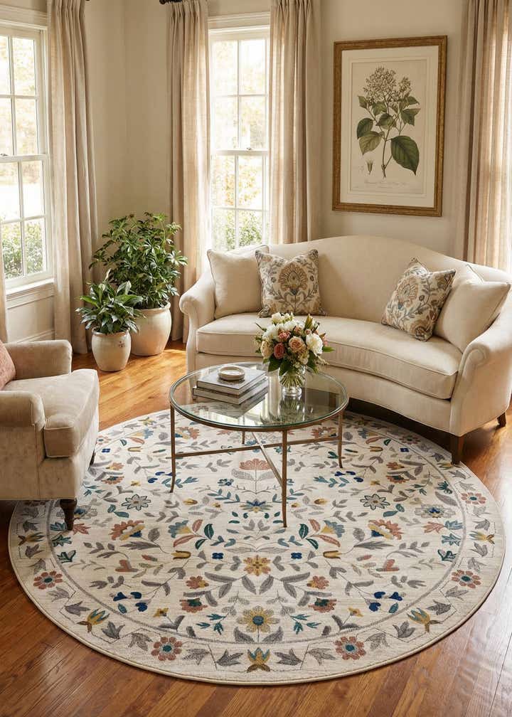 8' x 8' Blossom Round Rug