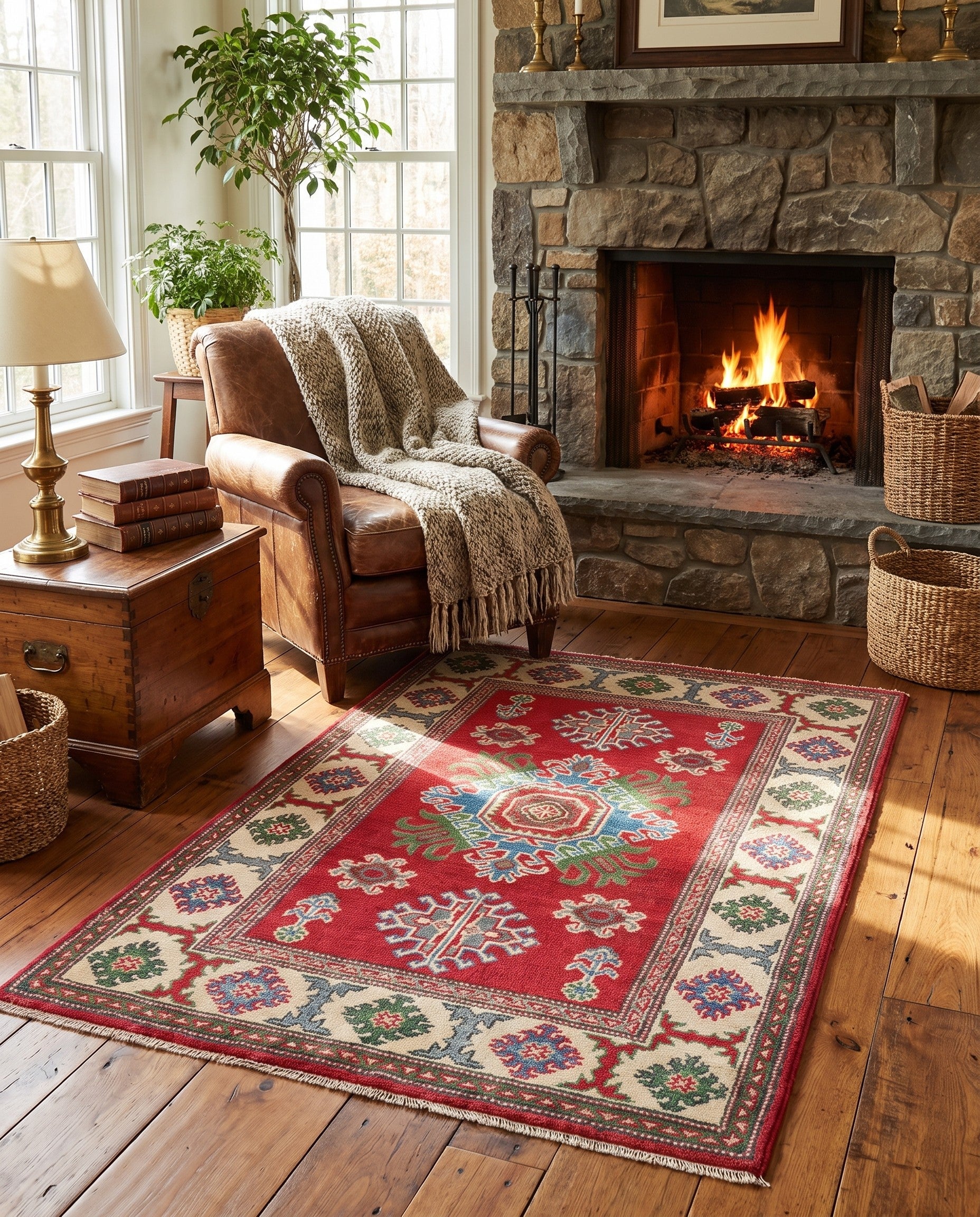 2' 9 x 4' 2 Hand Knotted Kazak Rug