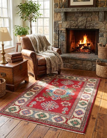 2' 9 x 4' 2 Hand Knotted Kazak Rug