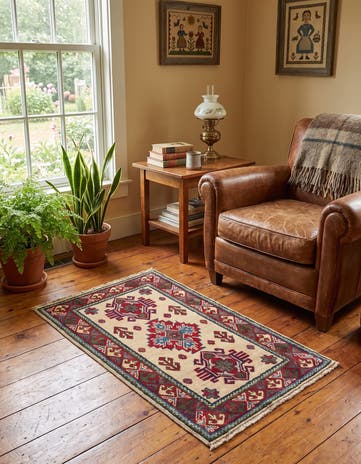 2' 1 x 3' 3 Hand Knotted Kazak Rug