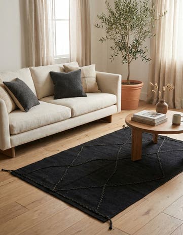 3' 6 x 5' Hand Knotted Moroccan Wool Rug