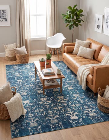 Navy Blue Amulet Rug