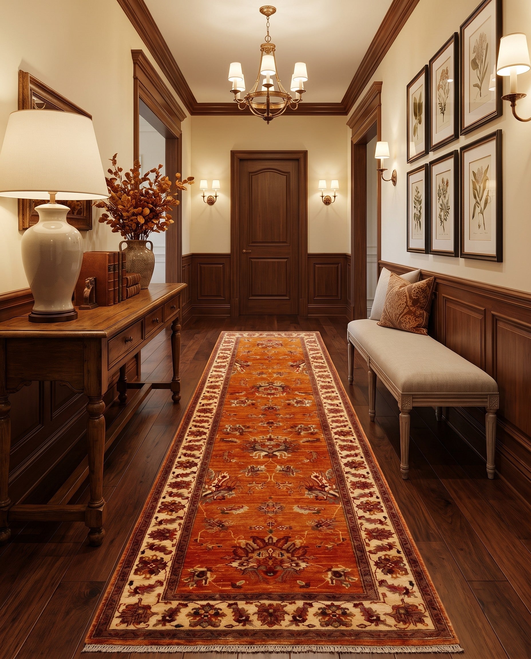 2' 9 x 10' 2 Hand Knotted Peshawar Ziegler Runner Rug
