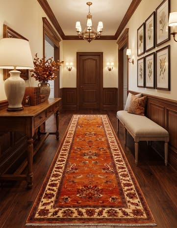 2' 9 x 10' 2 Hand Knotted Peshawar Ziegler Runner Rug