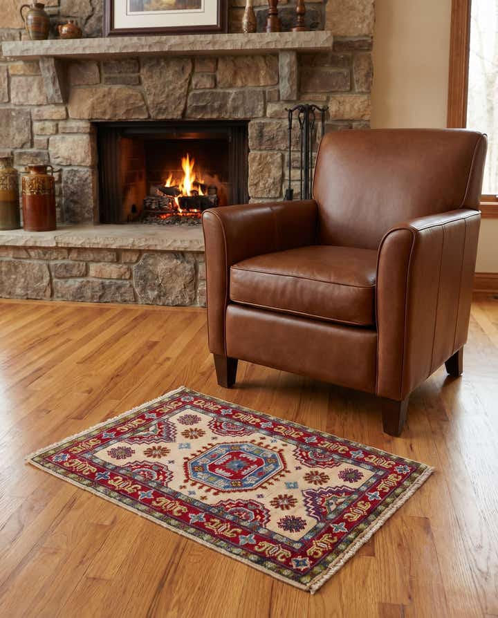 2' x 3' 1 Hand Knotted Kazak Rug