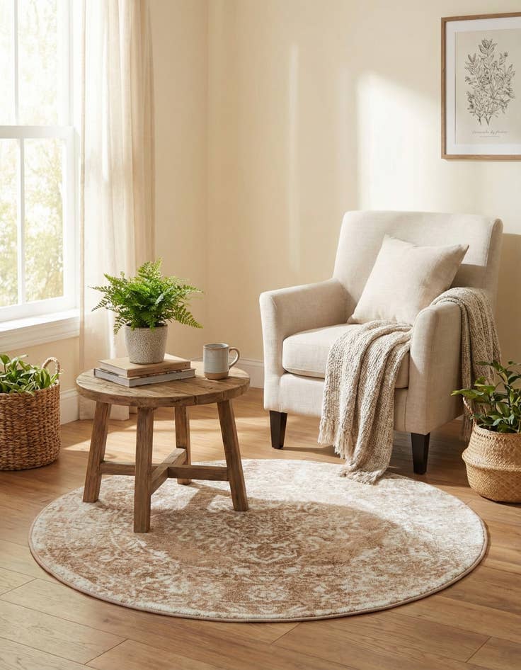 Detail image of 3' x 3' Oxford Round Rug