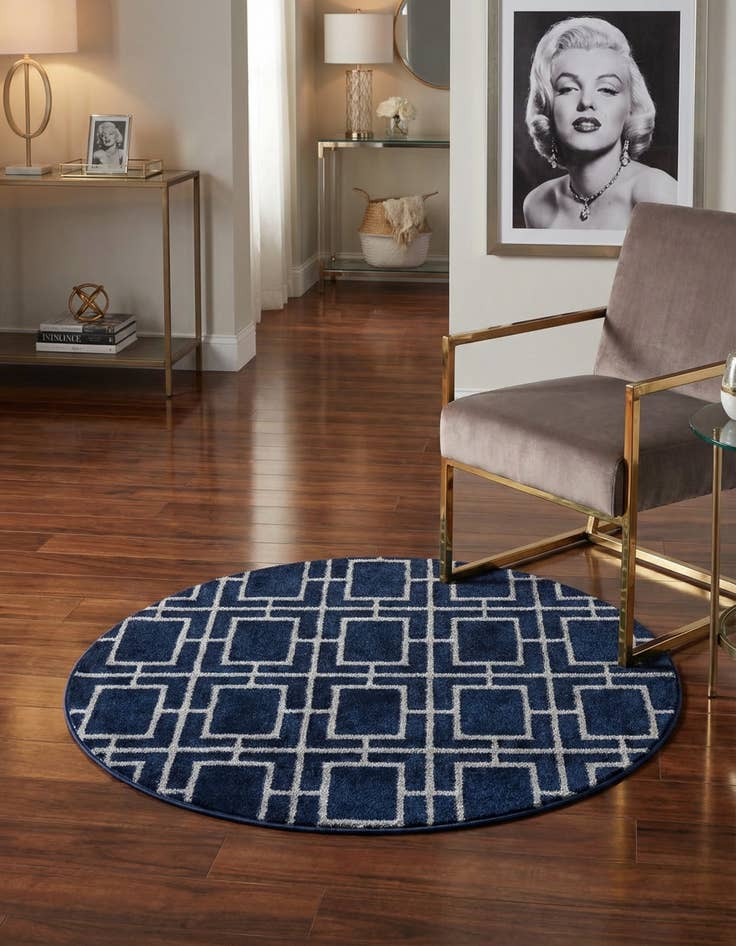 Detail image of 3' x 3'  Marilyn Monroe&trade; Glam Deco Round Rug