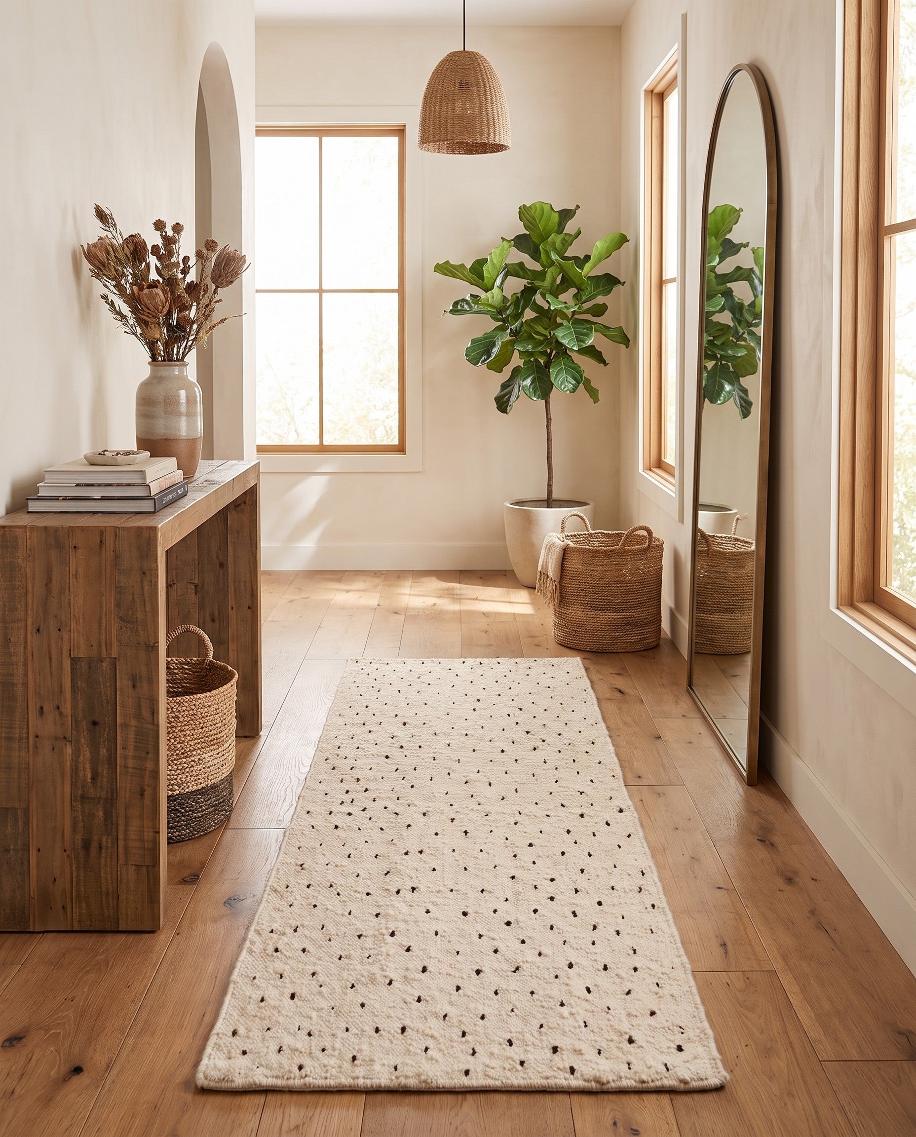 3' 1 x 8' 3 Hand Knotted Moroccan Wool Runner Rug