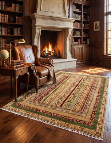 3' 11 x 6' 2 Hand Knotted Kazak Rug