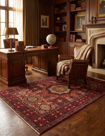 3' 5 x 4' 10 Hand Knotted Mamluk Ziegler Rug