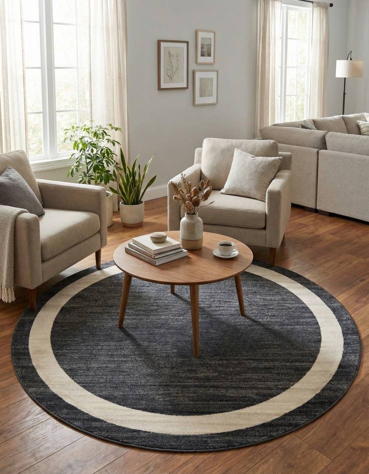 Detail image of 7' 10 x 7' 10 Angelica Round Rug