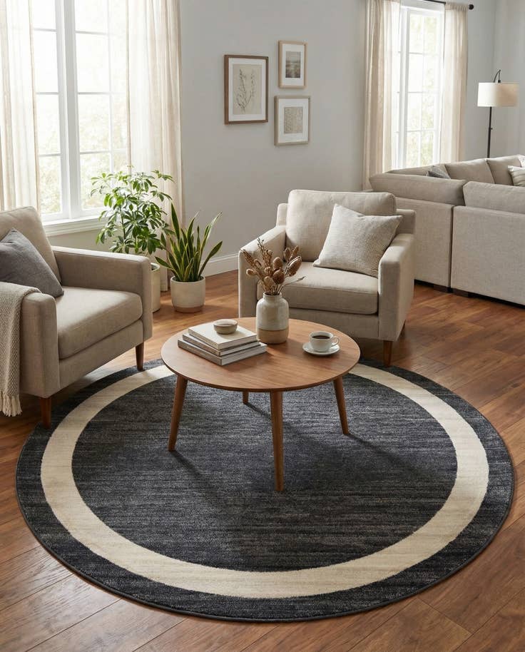 Detail image of 7' 10 x 7' 10 Angelica Round Rug