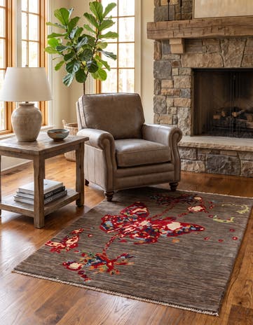 2' 8 x 4' 1 Hand Knotted Modern Ziegler Rug