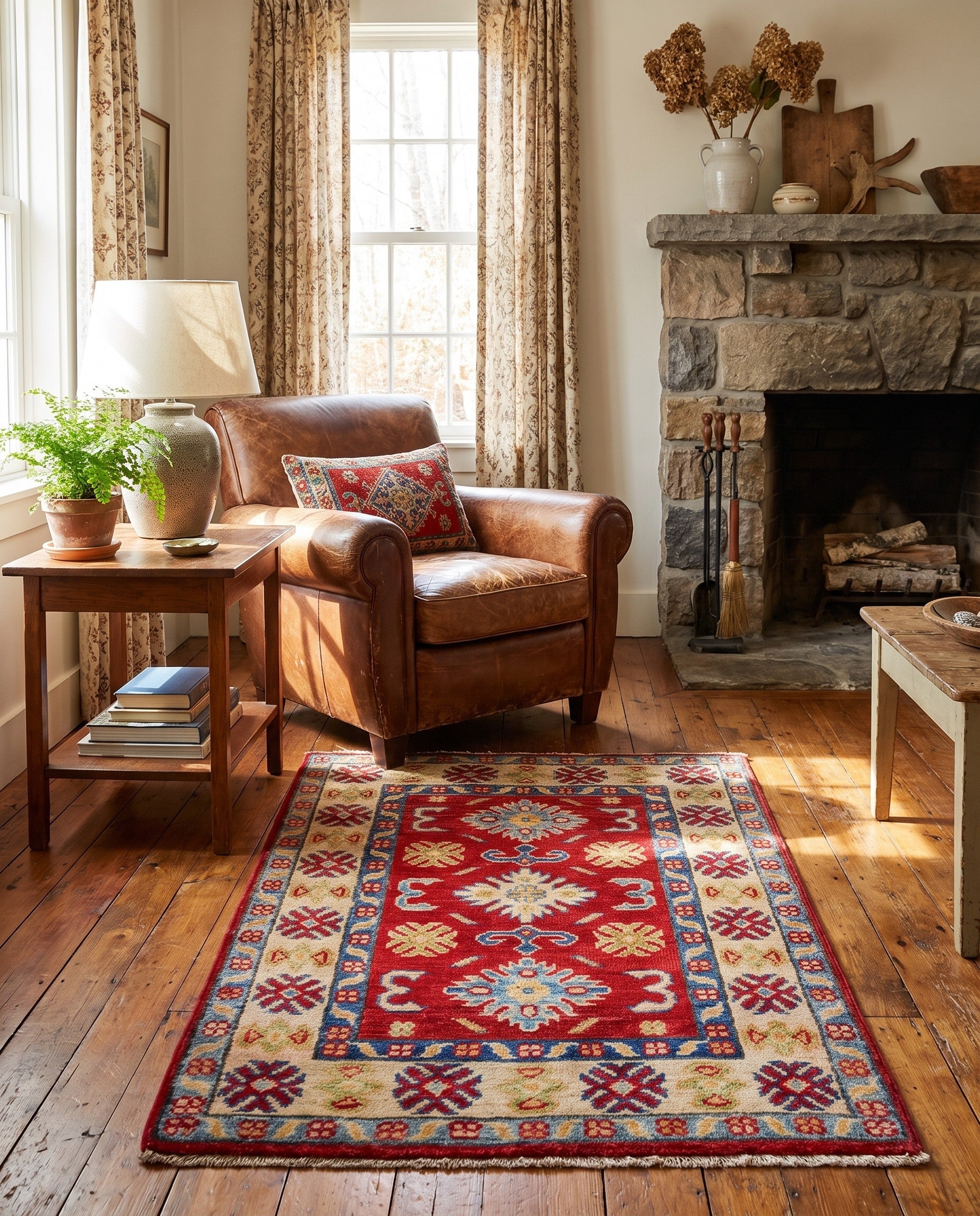 2' 1 x 3' Hand Knotted Kazak Rug