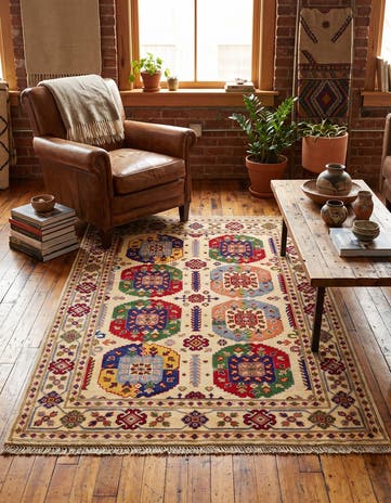 3' 10 x 5' 10 Hand Knotted Kazak Rug