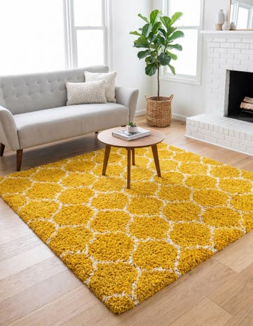 6' x 6' Lattice Shag Square Rug