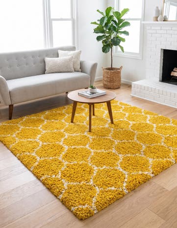 6' x 6' Lattice Shag Square Rug