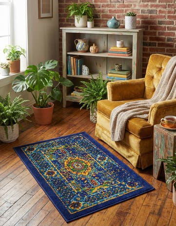 Navy Blue Calypso Rug