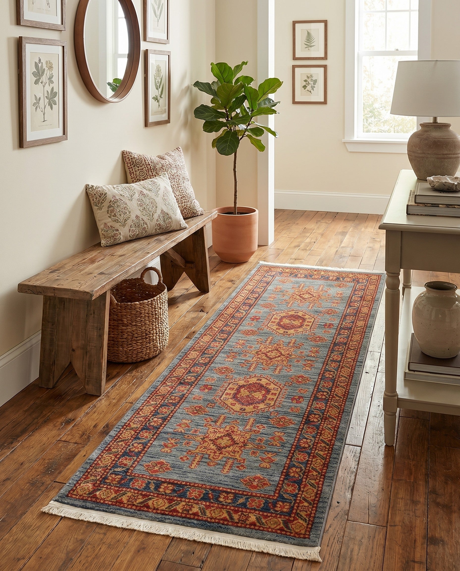2' 7 x 7' Serapi Runner Rug