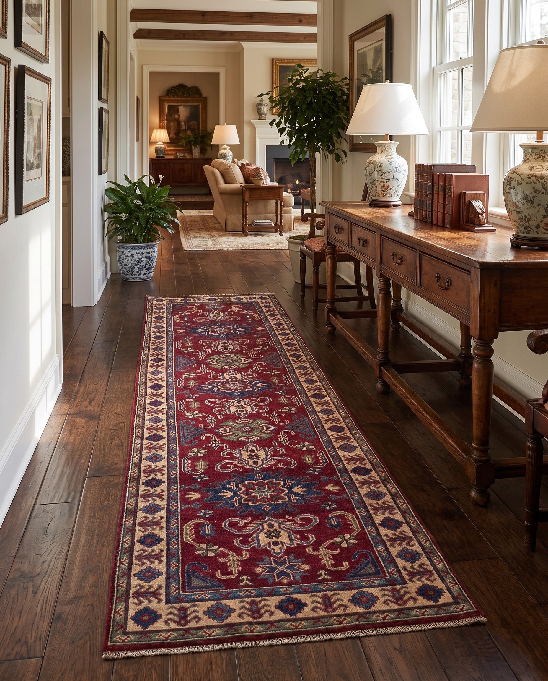2' 9 x 9' 11 Hand Knotted Kazak Runner Rug