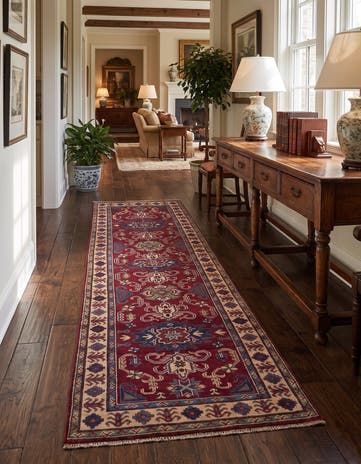 2' 9 x 9' 11 Hand Knotted Kazak Runner Rug
