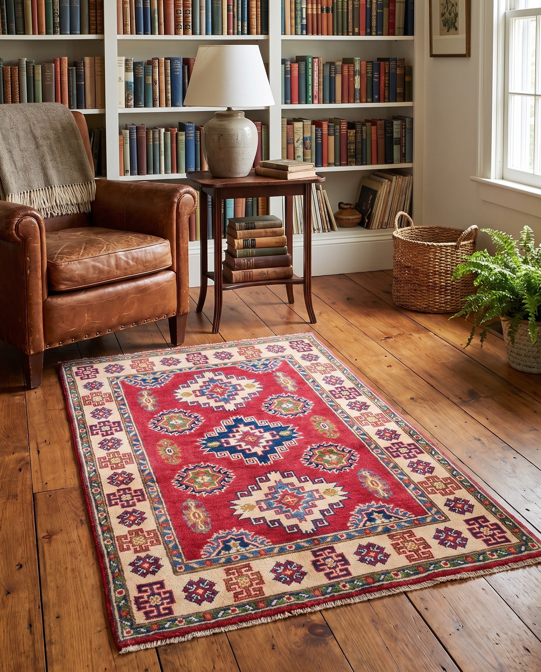 2' 7 x 4' 2 Hand Knotted Kazak Rug