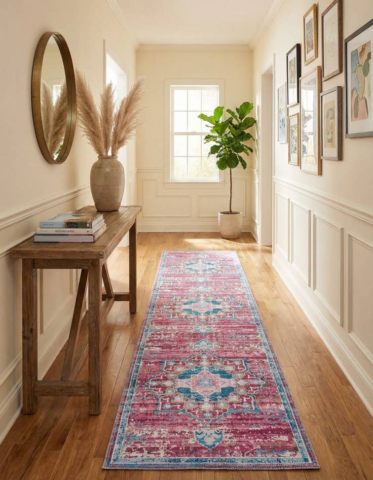 Detail image of  2' x 9' 10  Washable Francesca Runner Rug