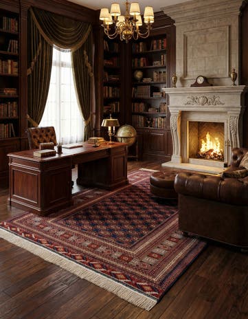 6' 5 x 9' 11 Hand Knotted Bokhara Oriental Wool Rug