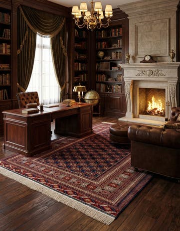 6' 5 x 9' 11 Hand Knotted Bokhara Oriental Wool Rug
