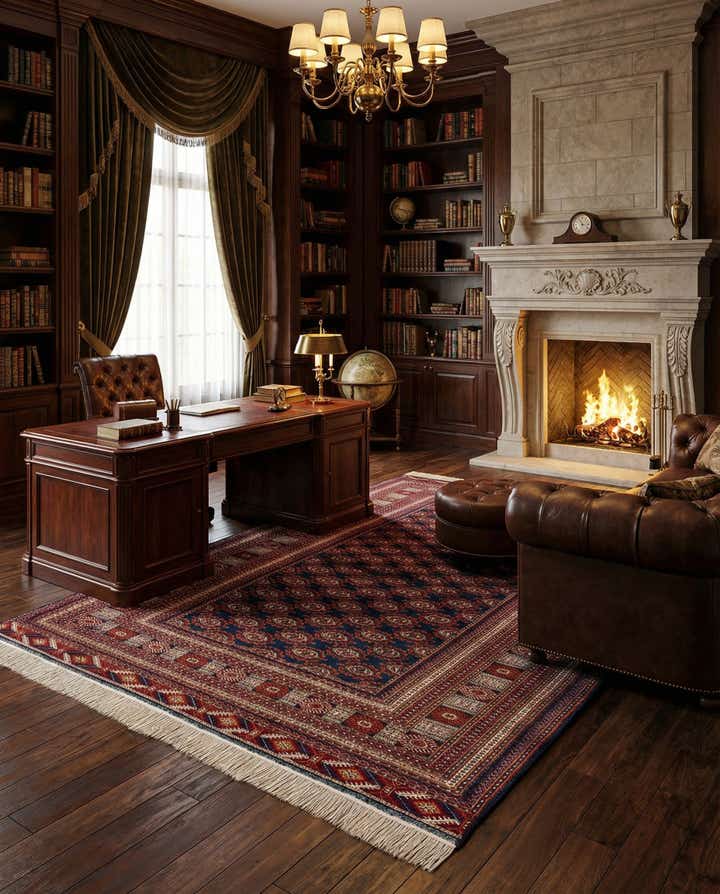 6' 5 x 9' 11 Hand Knotted Bokhara Oriental Wool Rug