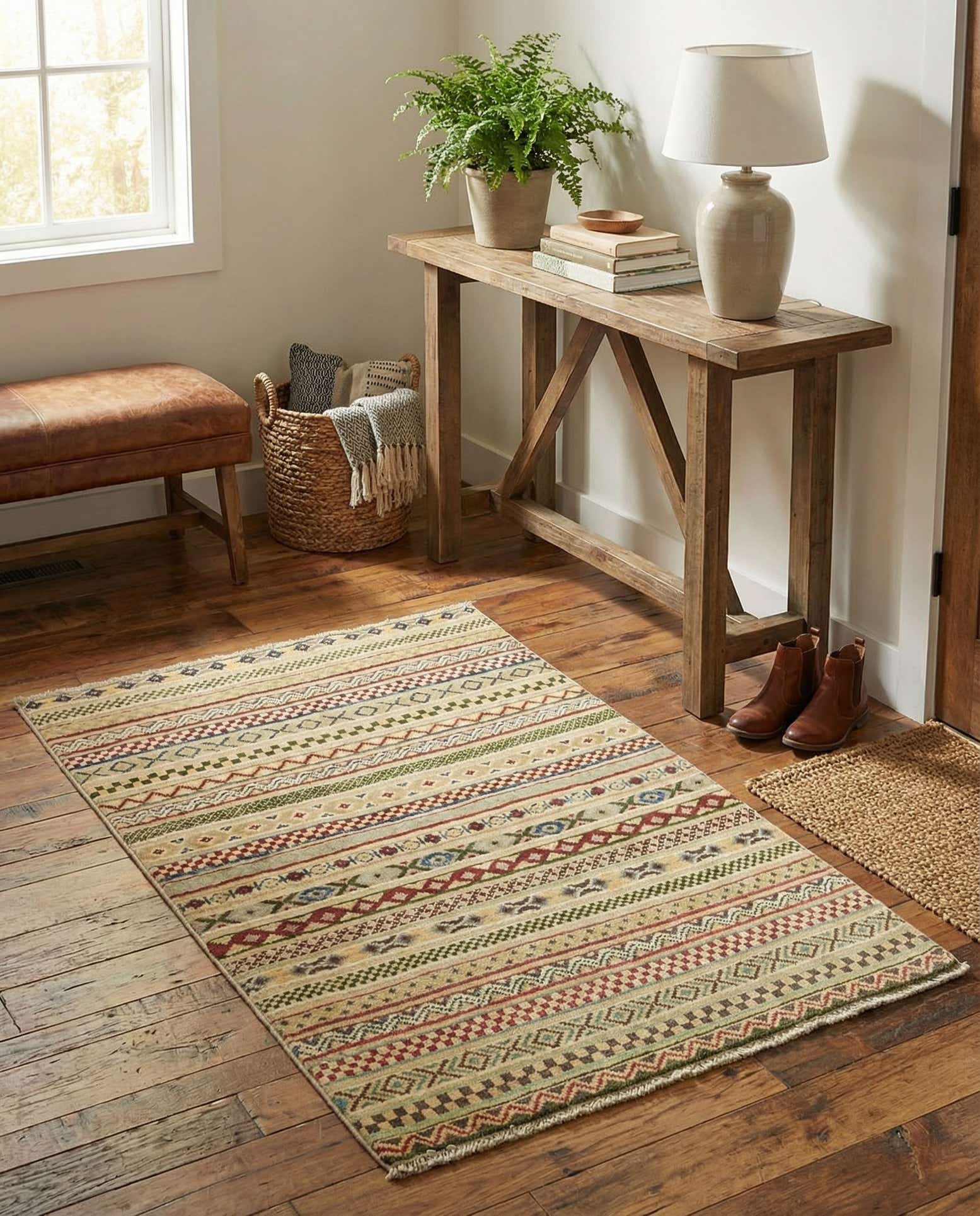 2' 9 x 4' Hand Knotted Modern Ziegler Oriental Rug