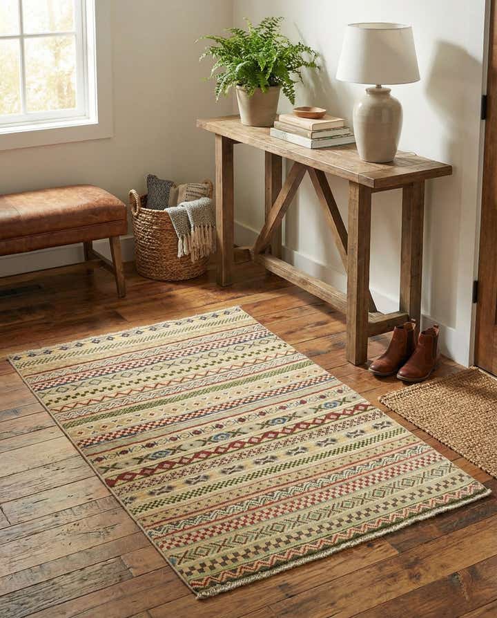 2' 9 x 4' Hand Knotted Modern Ziegler Oriental Rug