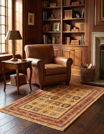 3' 5 x 5' 1 Kashkuli Wool Rug