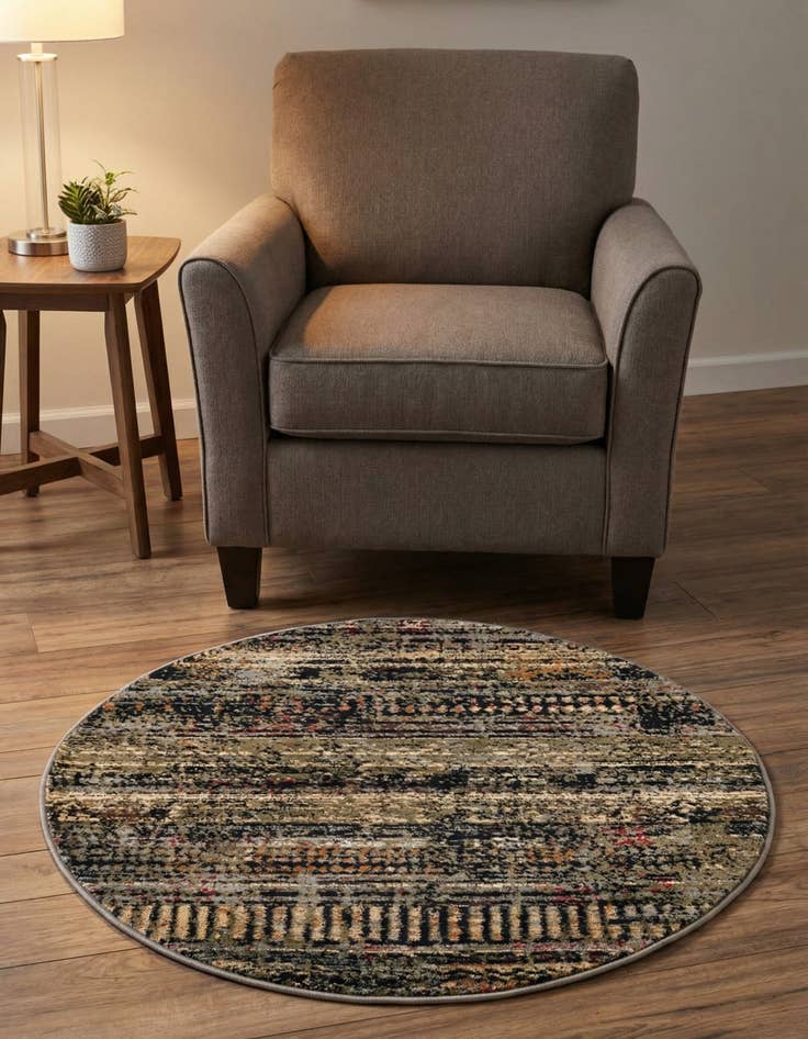 Detail image of 3' x 3' Saturn Round Rug