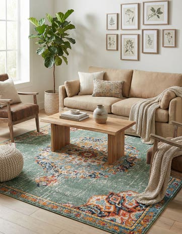 Green Carrington Square Rug