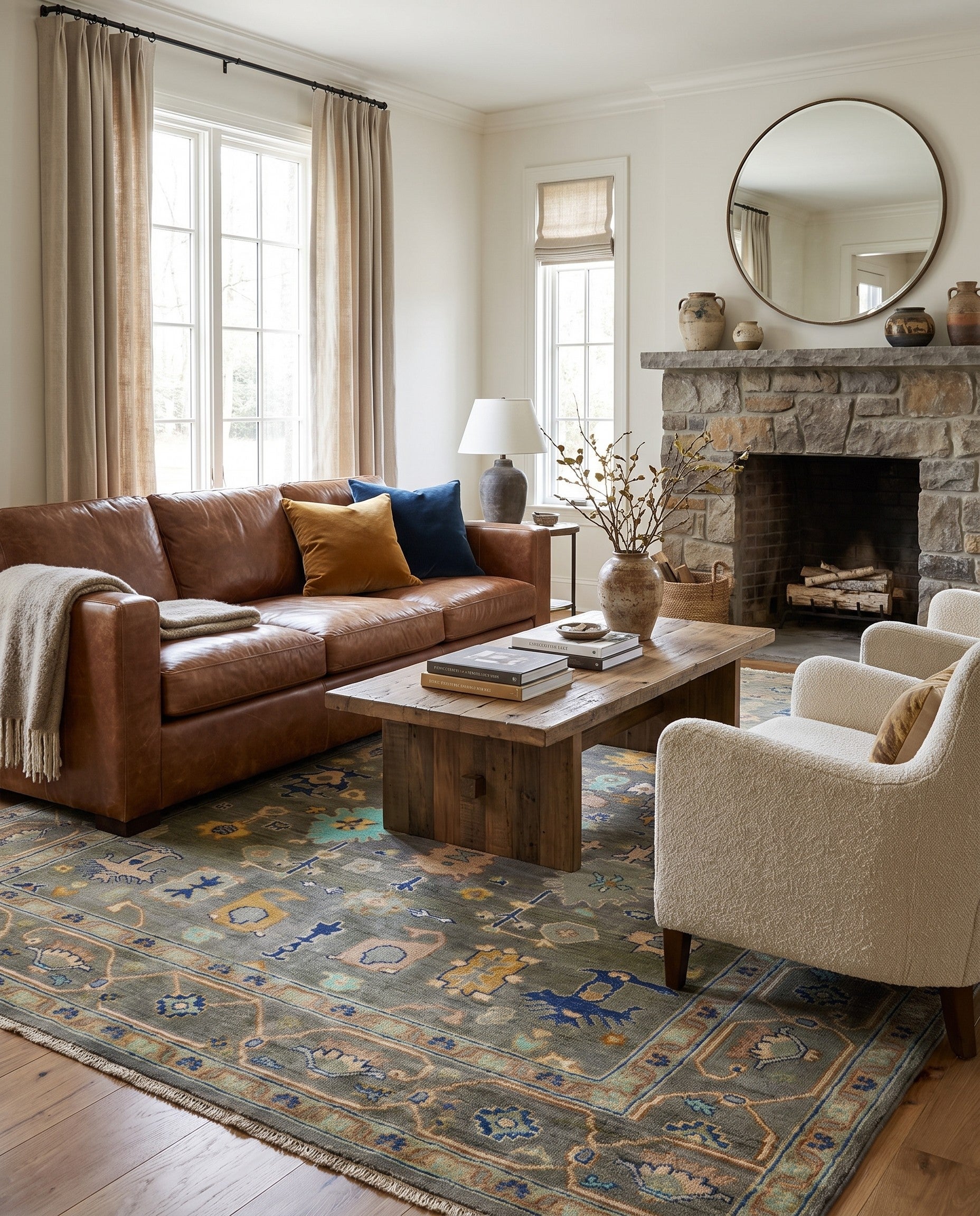 5' 7 x 7' 5 Hand Knotted Kazak Rug