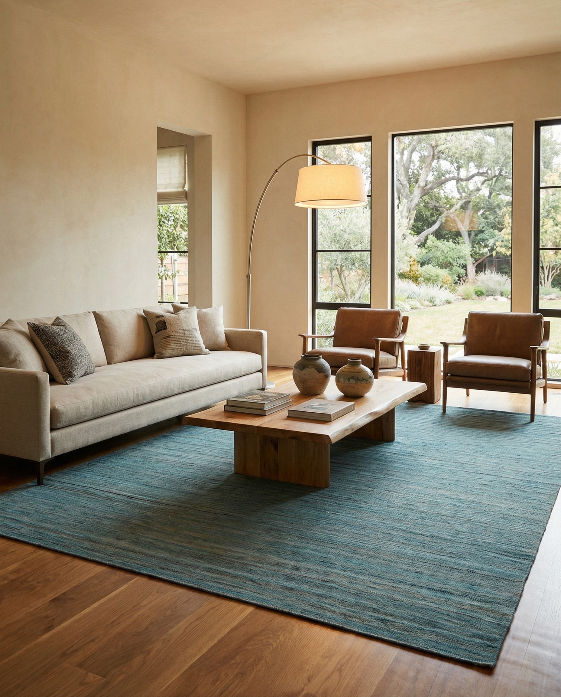 6' 9 x 9' 6 Hand Woven Kilim Modern Wool Rug