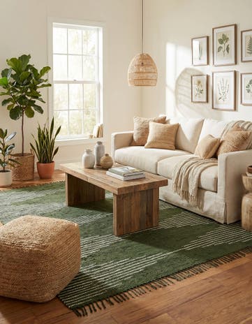 10' x 10' Hand Woven Chindi Cotton Square Rug