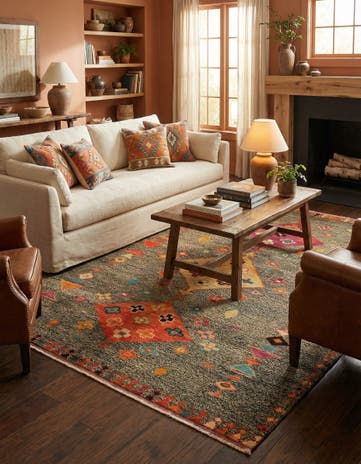 6' x 8' 2 Hand Knotted Balouch Wool Rug