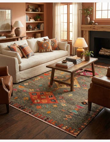 6' x 8' 2 Hand Knotted Balouch Wool Rug