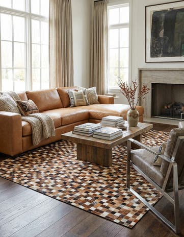 5' 9 x 8' 1 Cowhide Stocks Rug