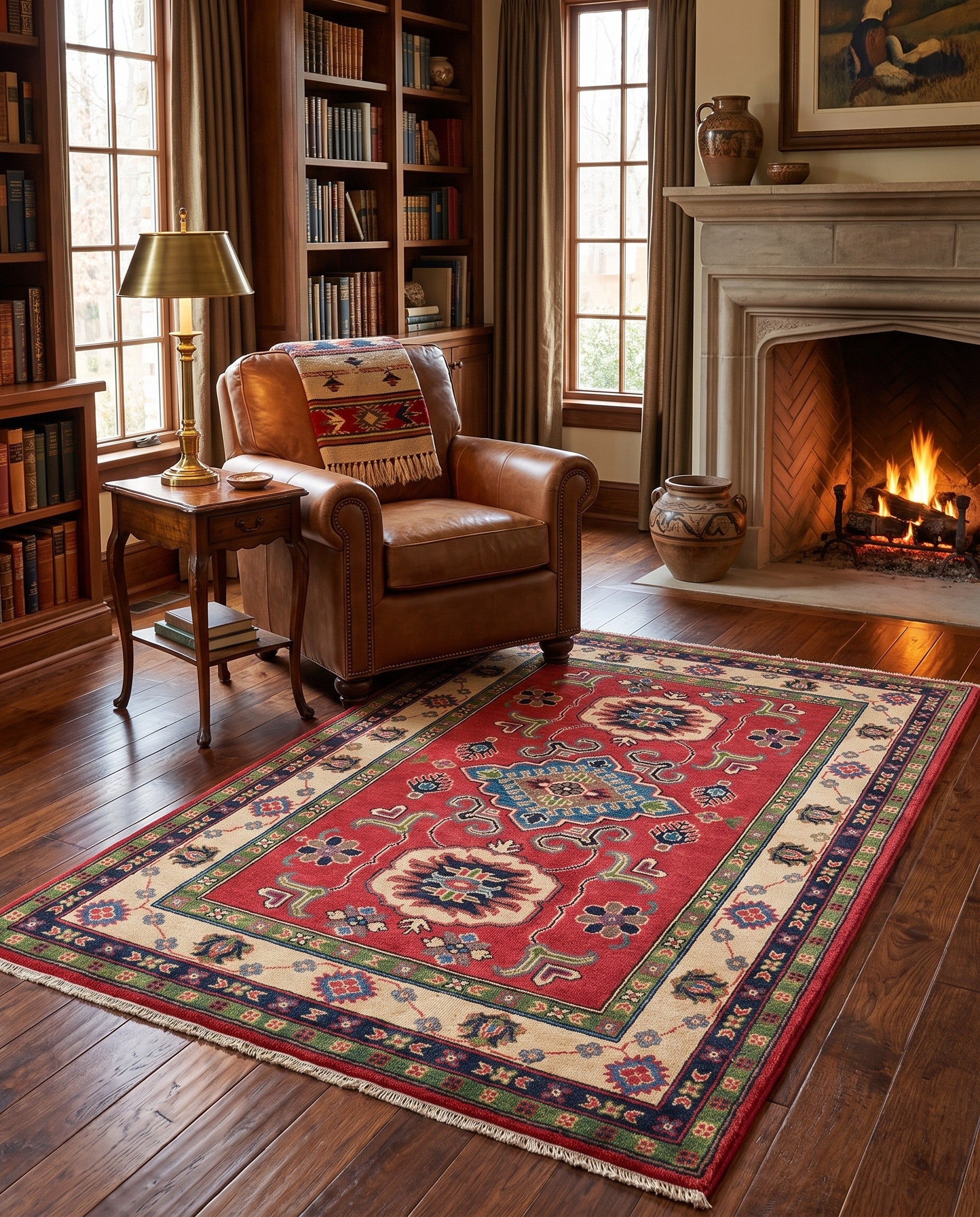 3' 10 x 6' Hand Knotted Kazak Rug